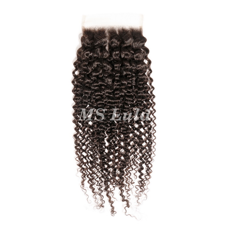 Virgin Hair Kinky Curly 4x4 5x5 6x6 7x7 Transparent Lace Closure - 图片 2